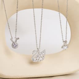 Dây Chuyền Nữ Đá Zircon Cz 5A Hình Thiên Nga NHÀ CÚ Loại Mặt Lớn 7097 3