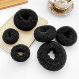 Búi Tóc Độn Phồng Tròn Củ Tỏi, Mút Độn Búi Tóc Donut Tạo Kiểu Phồng Tóc Cho Bé Gái 5