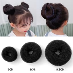 Búi Tóc Độn Phồng Tròn Củ Tỏi, Mút Độn Búi Tóc Donut Tạo Kiểu Phồng Tóc Cho Bé Gái 3