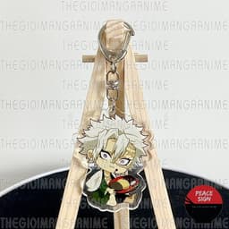 (mua 1 tặng 1) Móc khóa KIMETSU NO YAIBA ver NGỒI ÔM ĐỒ ĂN - THANH GƯƠM DIỆT QUỶ Mica trong acrylic anime chibi 5