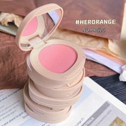 Phấn má hồng HERORANGE mềm mịn lâu trôi chống nước kèm gương soi - Hity Beauty 3