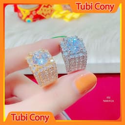Nhẫn nam mạ vang N1222 N1003 -225  đính CZ sang trọng  Tubi Cony 3