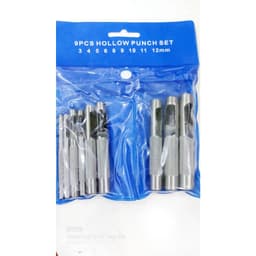 Combo Cây đục lỗ tròn nhiều size Thép cacbon Sắc bén Hàng nhập loại tốt 6