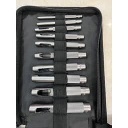 Combo Cây đục lỗ tròn nhiều size Thép cacbon Sắc bén Hàng nhập loại tốt 9