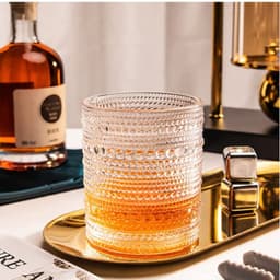 Ly thủy tinh trụ tròn hoạ tiết chấm bi, uống trà,cafe,đá xay,nước ép mã 311ZD dung  tích 300 -380 ml 3