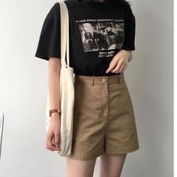 Quần Short Kaki Lưng Cao túi cơi cho Nữ m508 3