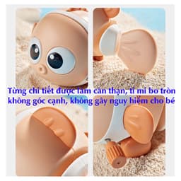 Đồ chơi chú cá hề chạy cót dễ thương, quẫy đuôi vui nhộn, chất liệu nhựa ABS an toàn cho bé 2