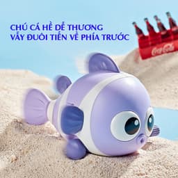 Đồ chơi chú cá hề chạy cót dễ thương, quẫy đuôi vui nhộn, chất liệu nhựa ABS an toàn cho bé 5