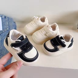 Giày thể thao cho bé - Giày cổ thấp quai dán phối màu cực xinh chất da PU êm mềm cho bé trai bé gái M2531 1