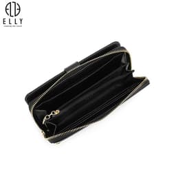 [Tặng hộp 20.10] Ví nữ cao cấp da thật ELLY EV87 ví cầm tay đựng điện thoại chính hãng 4