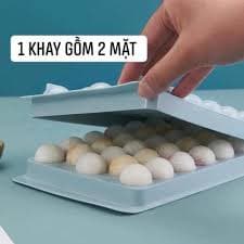 Combo 1 - 5 Khay Làm Đá 33 Viên Tròn, Khuôn Nhựa Làm Đá Bi Tròn, Làm Thạch Rau Câu 33 Ô 3
