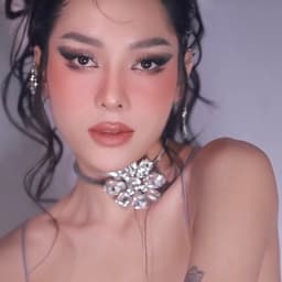 Dây Chuyền Choker Nữ NHÀ CÚ Mặt Hoa To Màu Bạc 7120 2