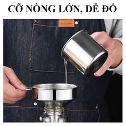 (Không kèm lọc) Phễu rót chiết chất rượu, dầu ăn, chất lỏng, chất liệu Inox 304 cao cấp - HVL TEA 3