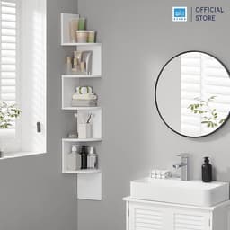 Kệ Gỗ Treo Góc Tường 5 Tầng Hình Cánh Cung SIB Decor KT412 1