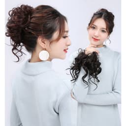 [Full màu] Búi tóc giả xoăn cột chun co giản dành cho nữ tạo kiểu tóc makeup cá nhân chyuên nghiệp - Hity Beauty 2