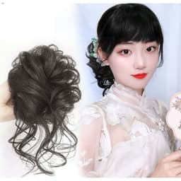 [Full màu] Búi tóc giả xoăn cột chun co giản dành cho nữ tạo kiểu tóc makeup cá nhân chyuên nghiệp - Hity Beauty 3