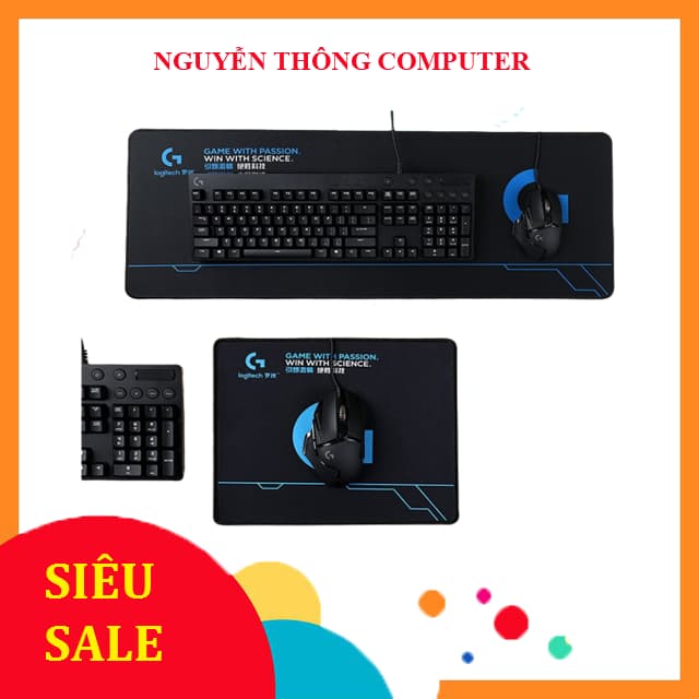 Lót chuột văn phòng logitech nhỏ vừa lớn bo viền chắc chắn