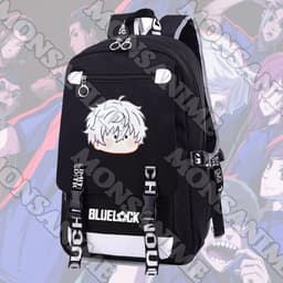 Balo nam nữ in hình BLUE LOCK ver MẶT NGƠ CHIBI anime chibi cặp sách đi học tiện lợi thời trang 3
