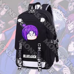 Balo nam nữ in hình BLUE LOCK ver MẶT NGƠ CHIBI anime chibi cặp sách đi học tiện lợi thời trang 4