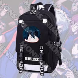 Balo nam nữ in hình BLUE LOCK ver MẶT NGƠ CHIBI anime chibi cặp sách đi học tiện lợi thời trang 5