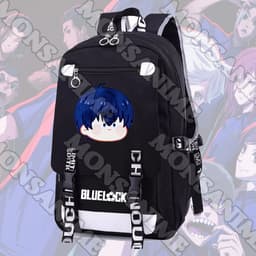 Balo nam nữ in hình BLUE LOCK ver MẶT NGƠ CHIBI anime chibi cặp sách đi học tiện lợi thời trang 6