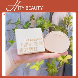 HERORANGE Phấn má hồng mềm mịn lâu trôi chống thấm nước kiềm dầu có gắn gương soi - Hity Beauty 1