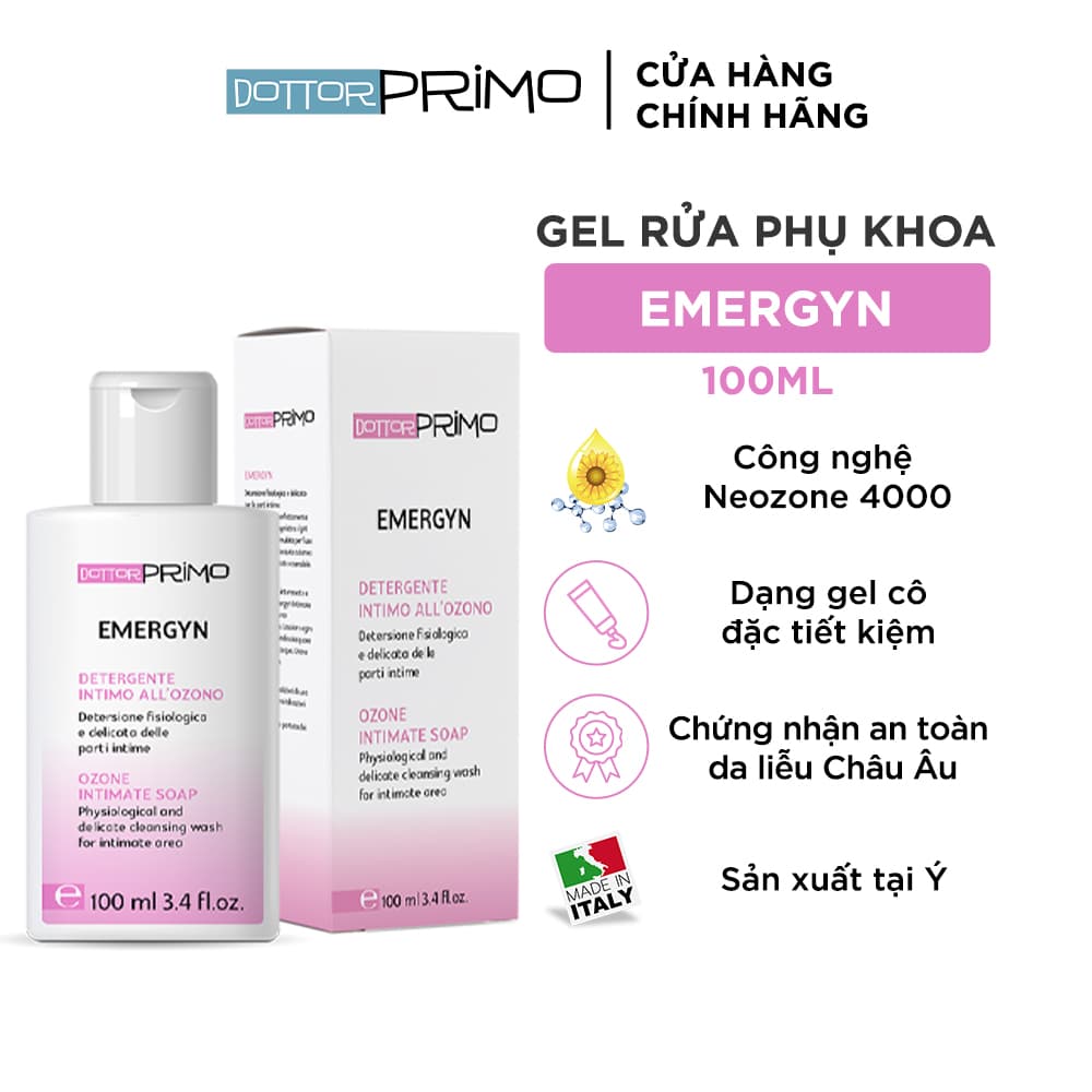 Gel rửa phụ khoa dịu nhẹ chống viêm nhiễm vùng kín DottorPrimo Emergyn 100ml