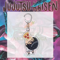 (mua 1 tặng 1) Móc khóa JUJUTSU KAISEN CHÚ THUẬT HỒI CHIẾN ver CẮN PIZZA mica anime chibi quà tặng xinh xắn 3