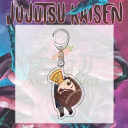 (mua 1 tặng 1) Móc khóa JUJUTSU KAISEN CHÚ THUẬT HỒI CHIẾN ver CẮN PIZZA mica anime chibi quà tặng xinh xắn 5