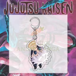 (mua 1 tặng 1) Móc khóa JUJUTSU KAISEN CHÚ THUẬT HỒI CHIẾN ver CẮN PIZZA mica anime chibi quà tặng xinh xắn 8