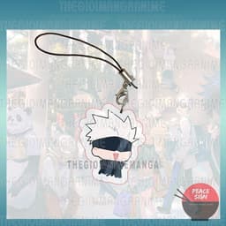 (mua 1 tặng 1) ( nhiều mẫu ) Móc dây treo điện thoại JUJUTSU KAISEN anime chibi mica trong acrylic móc khóa 6