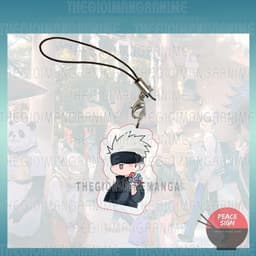 (mua 1 tặng 1) ( nhiều mẫu ) Móc dây treo điện thoại JUJUTSU KAISEN anime chibi mica trong acrylic móc khóa 7