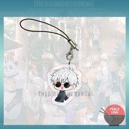 (mua 1 tặng 1) ( nhiều mẫu ) Móc dây treo điện thoại JUJUTSU KAISEN anime chibi mica trong acrylic móc khóa 9