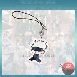 (mua 1 tặng 1) ( ĐI CUTE ) Móc dây treo điện thoại JUJUTSU KAISEN anime chibi mica trong acrylic móc khóa 2