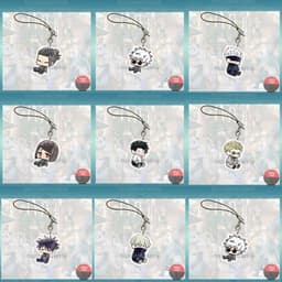 (mua 1 tặng 1) (NGỒI CUTE) Móc dây treo điện thoại JUJUTSU KAISEN anime chibi mica trong acrylic móc khóa 1