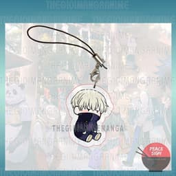 (mua 1 tặng 1) (NGỒI CUTE) Móc dây treo điện thoại JUJUTSU KAISEN anime chibi mica trong acrylic móc khóa 4