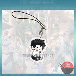 (mua 1 tặng 1) (NGỒI CUTE) Móc dây treo điện thoại JUJUTSU KAISEN anime chibi mica trong acrylic móc khóa 5