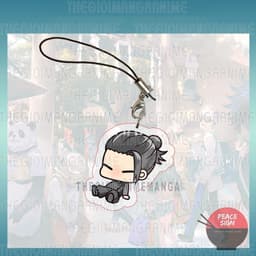 (mua 1 tặng 1) (NGỒI CUTE) Móc dây treo điện thoại JUJUTSU KAISEN anime chibi mica trong acrylic móc khóa 9