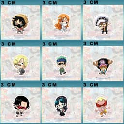 (mua 1 tặng 1) (3cm) Mô hình standee ONE PIECE ĐẢO HẢI TẶC ver YAKUZA chibi arcylic anime tiện lợi trang trí 1