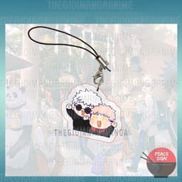 (mua 1 tặng 1) (GOJO X YUJI ) Móc dây treo điện thoại JUJUTSU KAISEN anime chibi mica trong acrylic móc khóa 6