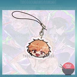 (mua 1 tặng 1) ( nhiều mẫu ) Móc dây treo điện thoại IN HÌNH CHAINSAW MAN Thợ săn quỷ anime chibi mica móc khóa 2