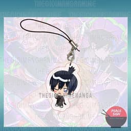 (mua 1 tặng 1) ( nhiều mẫu ) Móc dây treo điện thoại IN HÌNH CHAINSAW MAN Thợ săn quỷ anime chibi mica móc khóa 5