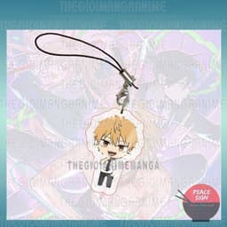 (mua 1 tặng 1) ( nhiều mẫu ) Móc dây treo điện thoại IN HÌNH CHAINSAW MAN Thợ săn quỷ anime chibi mica móc khóa 6