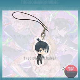 (mua 1 tặng 1) ( nhiều mẫu ) Móc dây treo điện thoại IN HÌNH CHAINSAW MAN Thợ săn quỷ anime chibi mica móc khóa 8