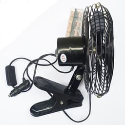 Quạt Kẹp Lồng Sắt Cánh Sắt 22cm Màu Đen 12V/24V - Kẹp Trên Ô Tô, Xe Hơi 4