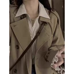 [Sẵn] Áo Khoác Nữ Form Rộng Dáng Dài Qua Gối Áo Măng Tô Áo Khoác Gió Giữ Ấm Đi Đà Lạt Thu Đông Mặc Tết  AZ3206 3