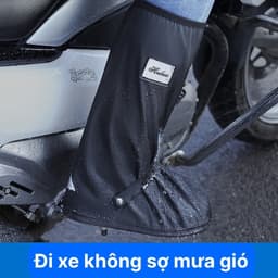 Ủng Đi Mưa Có Khoá Kéo 2 Lớp, Bọc Giày Đi Mưa Cổ Cao Chống  Thấm 100% Trơn Trượt, Chất Liệu PVC Cao Cấp - HieuAnh.Shop 2