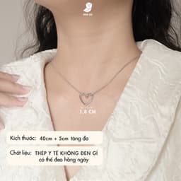 Dây Chuyền Nữ Thép Y Tế Mặt Trái Tim NHÀ CÚ Không Đen Gỉ Phong Cách Phụ Kiện Vòng Cổ Hàn Quốc 6917 2