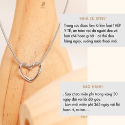 Dây Chuyền Nữ Thép Y Tế Mặt Trái Tim NHÀ CÚ Không Đen Gỉ Phong Cách Phụ Kiện Vòng Cổ Hàn Quốc 6917 3