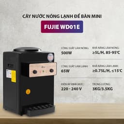 Cây nước nóng lạnh để bàn Nhập Khẩu FUJI WD01E, máy nước nóng lạnh uống trực tiếp dispenser water 3
